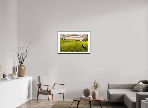Fine art print showcasing The Par-5 6th at Pebble Beach, a legendary golf hole testing skill and precision.