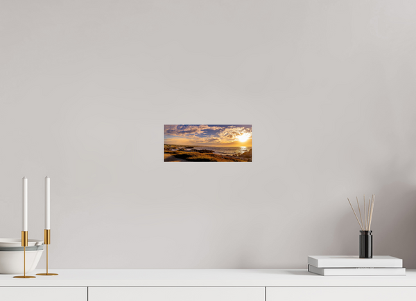 Breathtaking sunset on 17-mile Drive in Pebble Beach, capturing the coastline's serene beauty in fine art print.