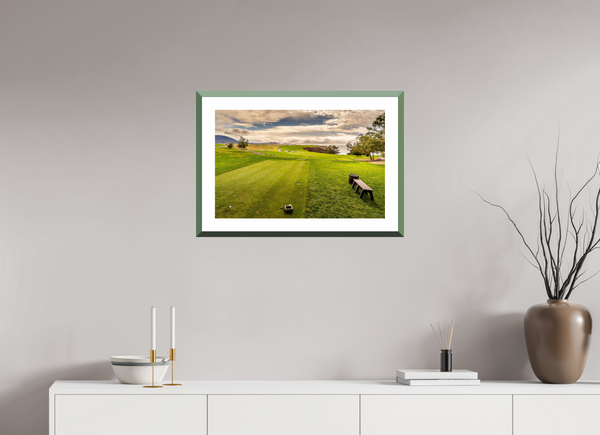 Fine art print capturing The Par-5 6th at Pebble Beach, showcasing its iconic fairway and scenic beauty.