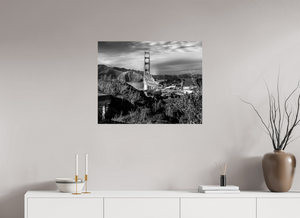 Monochrome Majesty: The Golden Gate Reimagined captures the iconic bridge in elegant black-and-white artistry.