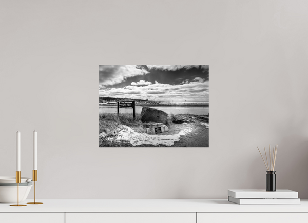 Striking black-and-white photo capturing the Grand Haven Harbor Navigation Project, showcasing Michigan's lakeshore beauty.