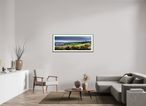 Stunning fine art print of the iconic Spyglass Hill Golf Course on the Monterey Peninsula coastline.