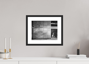 Framed art piece showcasing Urban Reflections – Four Seasons, Market Street, capturing San Francisco's elegance.