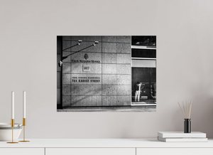 Urban Reflections – Four Seasons, Market Street showcases the elegant façade of the Four Seasons Hotel in San Francisco.