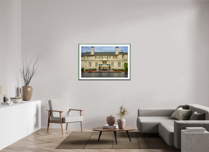 Fine art print showcasing The Lodge at Pebble Beach, capturing its rich history and iconic architecture.