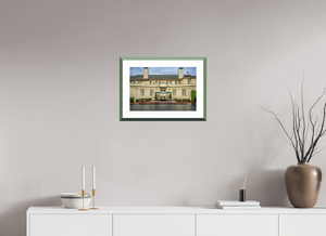 Framed fine art print of The Lodge at Pebble Beach, showcasing its iconic architecture and rich history.