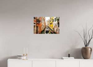 Venetian canal scene showcasing vibrant buildings, perfect for the Delivery Enroute product.
