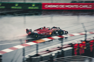 Ferrari in the Rain at Monaco