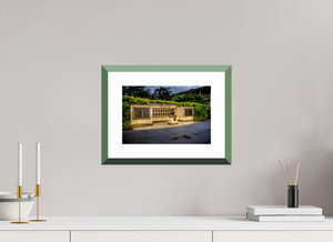 The Monument of Champions displayed in a stylish frame, celebrating Pebble Beach's major golf champions.