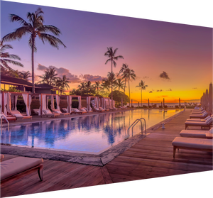 Breathtaking sunset views at The Pool at the Four Seasons - Hualalai, offering ultimate relaxation in paradise.