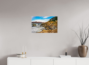 Fine art print showcasing The Golden Gate Straits - Coastal Majesty, highlighting rugged cliffs and coastal beauty.