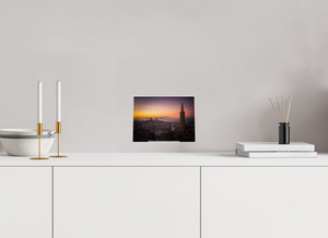 8 x 6″, Acrylic Glass Stand Sunset in San Francisco