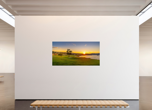 Sunrise on the 18th at Pebble Beach - Wide-Angle Print