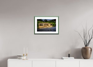 Fine art print of The Monument of Champions, showcasing legends of Pebble Beach at the PGA major championship.