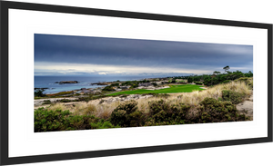 Stunning view of Spyglass Hill Golf Course along the picturesque Monterey Peninsula coastline. Fine art print.