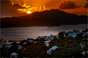 Sunset over St. Thomas, USVI