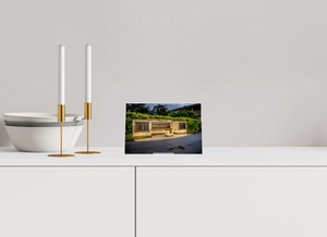 The Monument of Champions captures the iconic tribute to Pebble Beach's major golf champions in fine art.