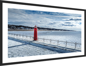 Grand Haven Lighthouse Surrounded by Winter