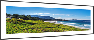 Stunning view of Carmel-by-the-Sea beach, showcasing its scenic beauty near Pebble Beach, California.