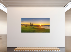 Sunrise on the 18th at Pebble Beach - Wide-Angle Print