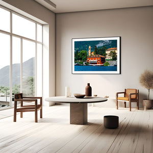 Elegant setting for Dining on Lake Como, showcasing a scenic restaurant by the water's edge.