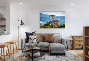 Discover the beauty of The Lone Cypress, a symbol of resilience overlooking the ocean from a rocky outcrop.