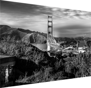 Monochrome Majesty: The Golden Gate Reimagined showcases the bridge in striking black-and-white elegance.