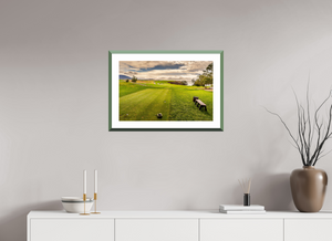 Fine art print capturing The Par-5 6th at Pebble Beach, showcasing its iconic fairway and scenic beauty.