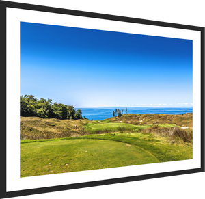 Breathtaking view of Arcadia Bluffs on the Shores of Lake Michigan, showcasing its stunning golf courses and lush scenery.