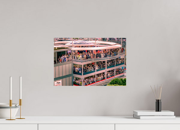 Elegant guests enjoy the VIP at Monaco GP hospitality area, capturing the grandeur of the iconic Grand Prix experience.